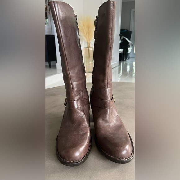 Born Maleri Brown Distressed Midcalf Boots, Size: 11 - Picture 2 of 6